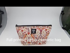 ফুল কালার কাস্টম কটন টোট ব্যাগ মুদ্রিত জিপার পকেট